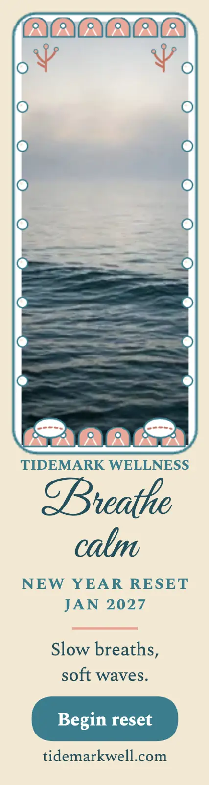 Tidemark seaside calm skyscraper ad: wellness skyscraper ad template