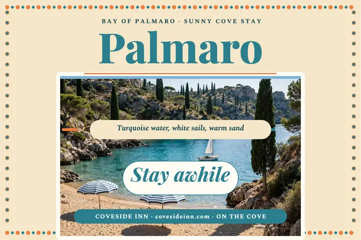 Coveside Inn sunny cove postcard template