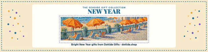 Dottide Gifts New Year seaside banner: new year etsy banner template