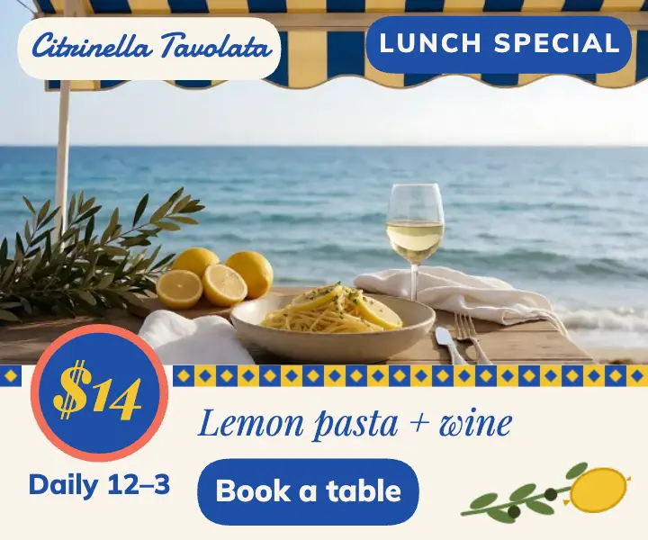 Citrinella Tavolata lunch special ad template