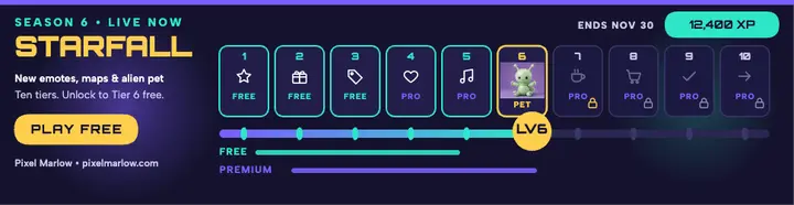 Season Six Starfall battle pass billboard template