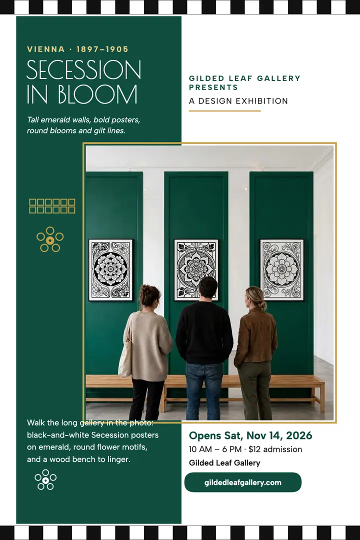 Secession in Bloom exhibit poster template
