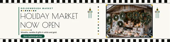 Goldenbough Market holiday banner template