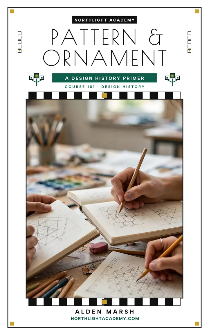 Pattern and Ornament primer ebook cover: pattern ornament ebook cover template