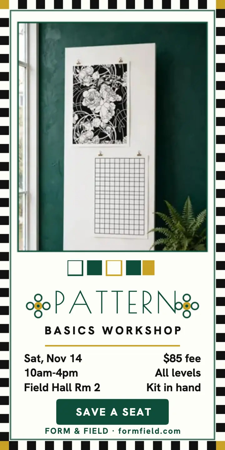 Pattern Basics secession workshop ad template