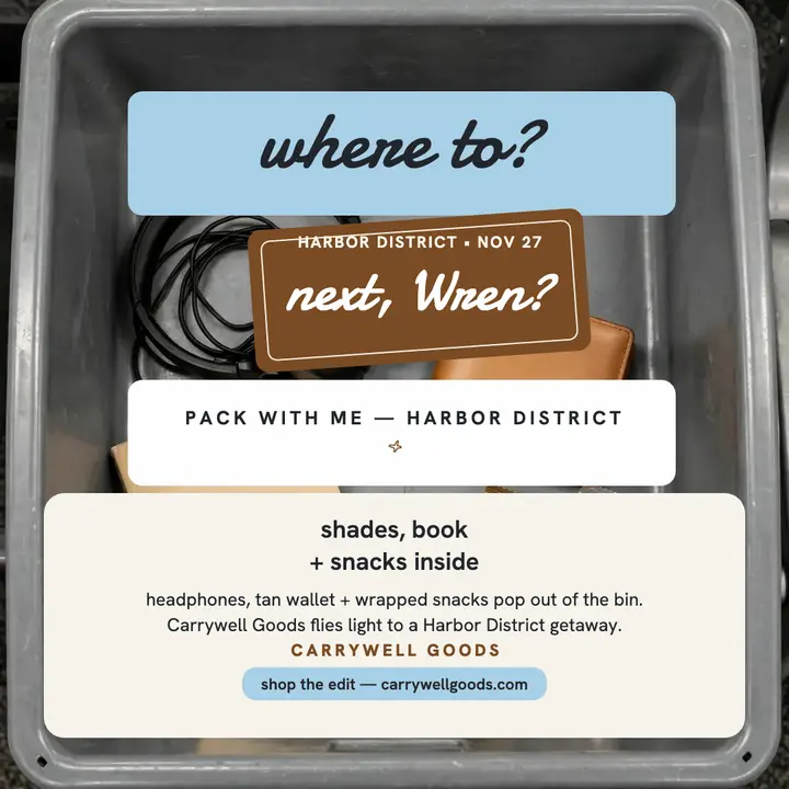 Wren packing post, airport bin template