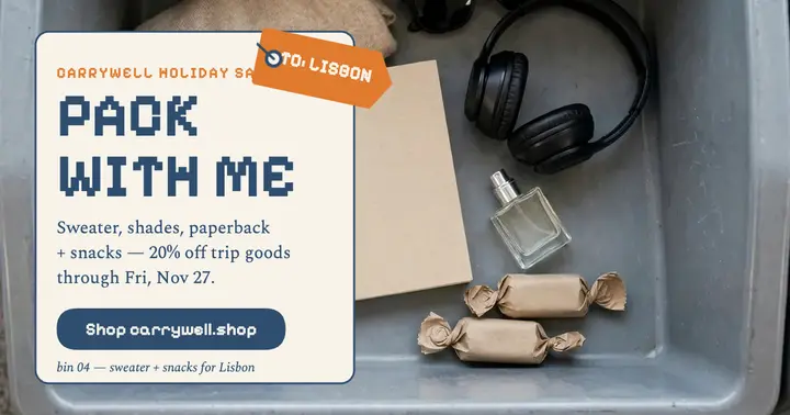 Carrywell pack with me holiday sale post template