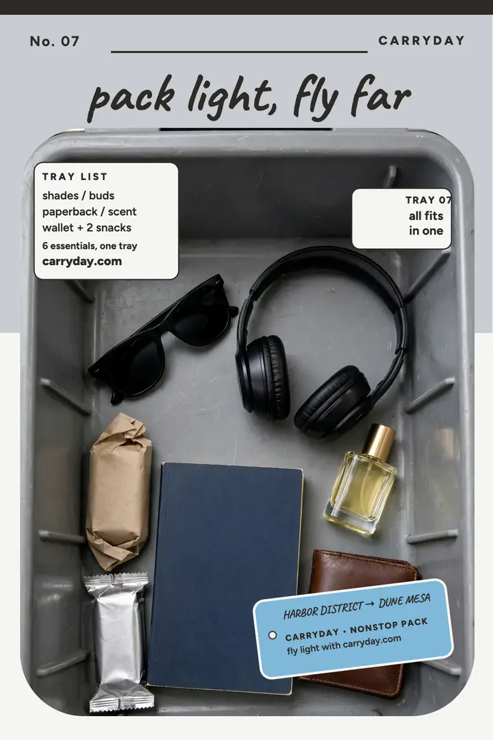 Carryday pack light security bin poster template