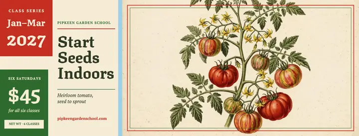 Seed-starting class series Facebook cover, seed packet template