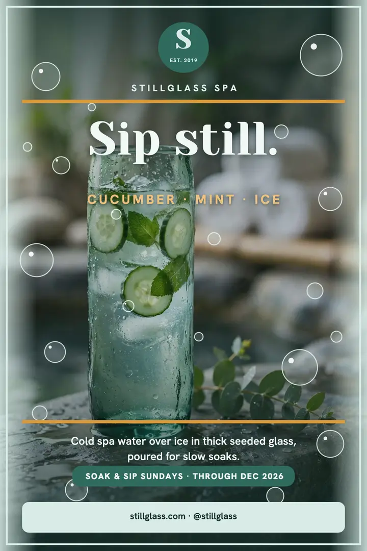 Stillglass Spa water ritual poster template