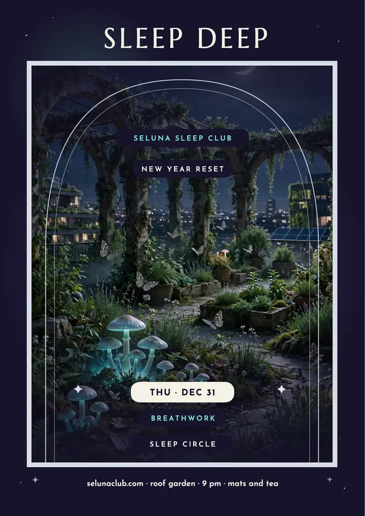 Seluna moonlit sleep circle flyer template