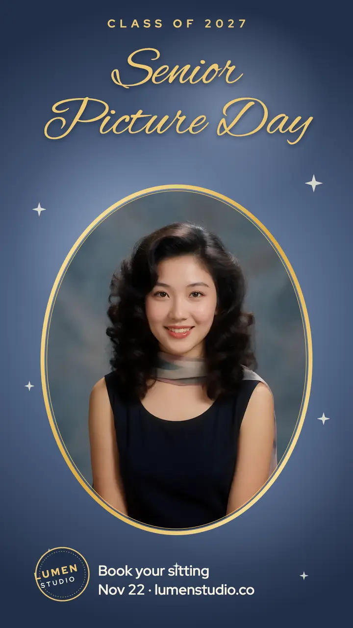 Lumen senior portrait day story template