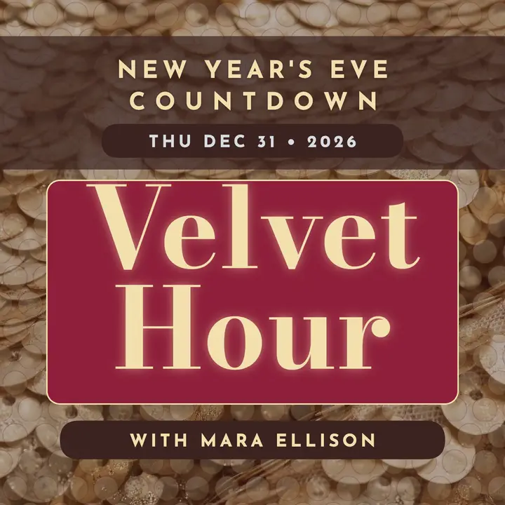 Velvet Hour Countdown NYE sequin cover: nye countdown podcast cover template
