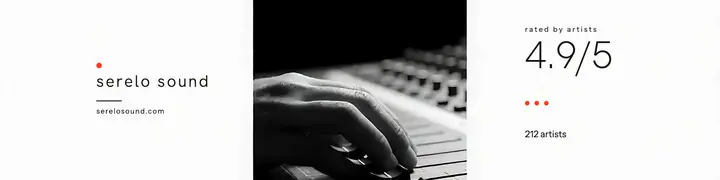 Serelo Sound studio rating LinkedIn banner template