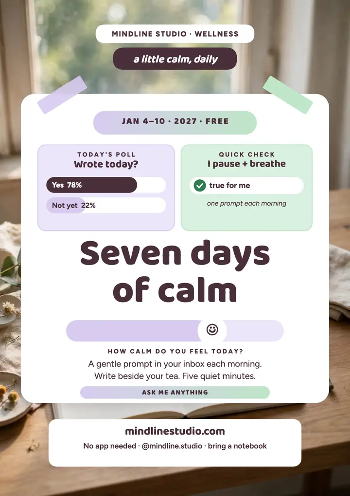 Mindline seven day journal flyer template