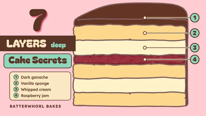 Seven layer cake secrets baking thumbnail, cutaway template