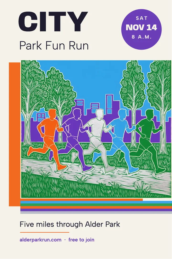 Alder Park city fun run poster template