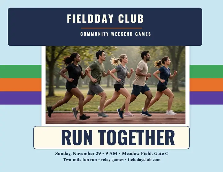 Fieldday Club weekend games flyer template