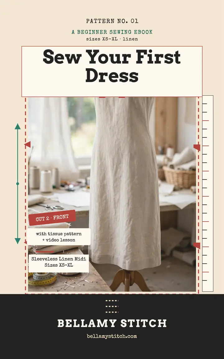 Sew Your First Dress linen ebook template