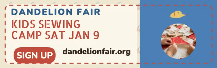 Dandelion Fair Sewing Camp banner template