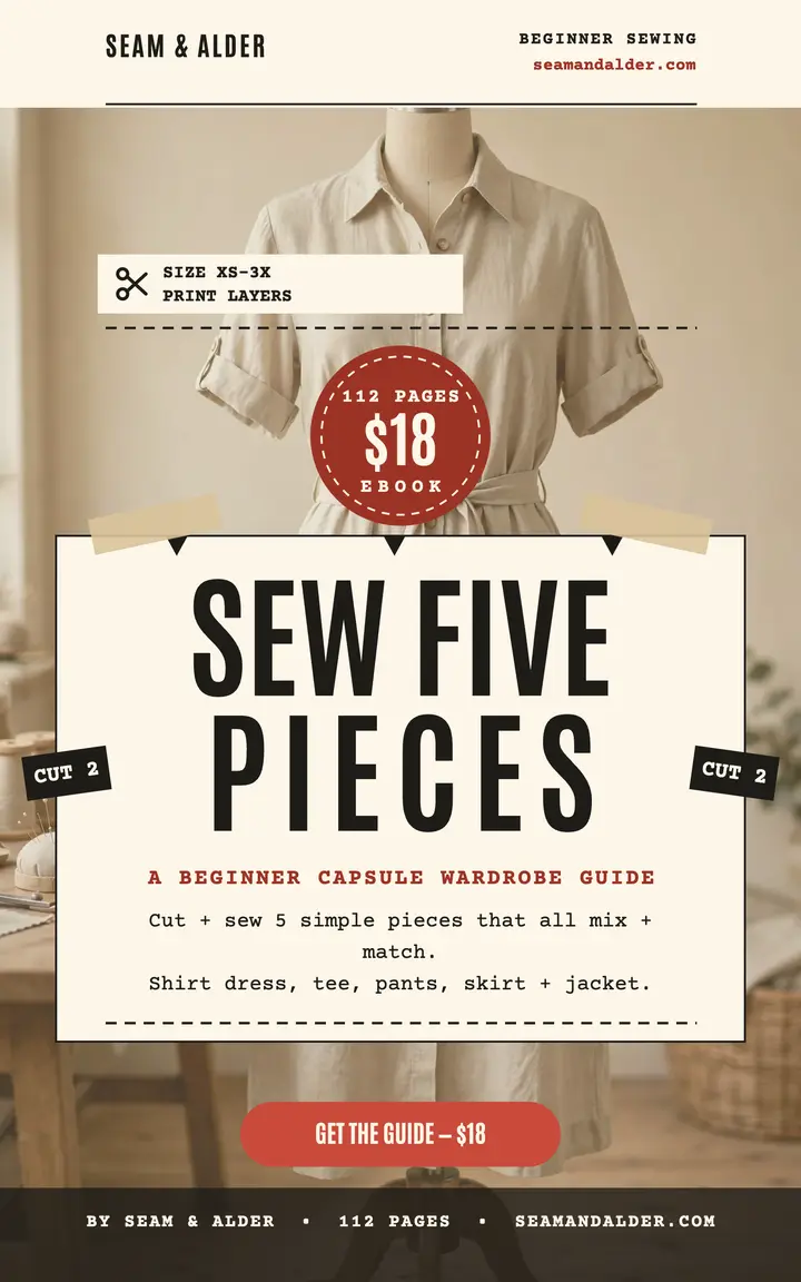 Sew Five Pieces capsule wardrobe ebook template