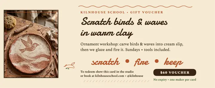 Kilnhouse sgraffito ornament voucher template