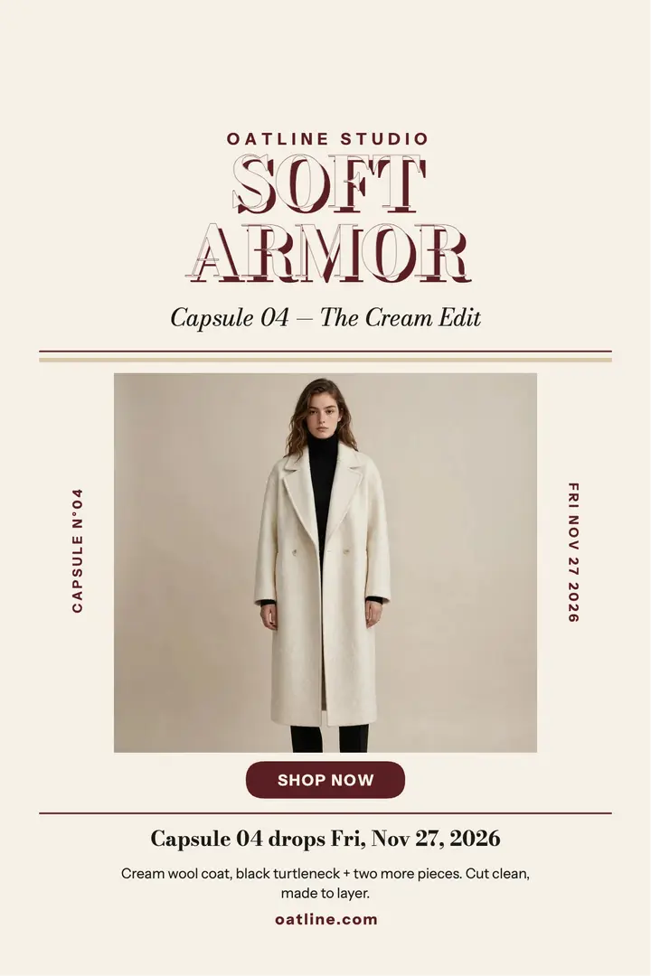 Oatline Studio capsule poster template