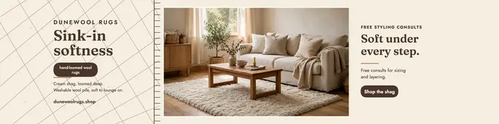 Dunewool Rugs shag banner template