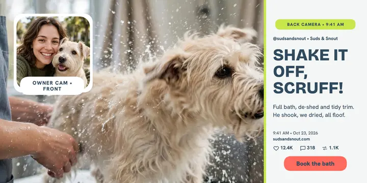 Suds and Snout shaggy terrier groom post template
