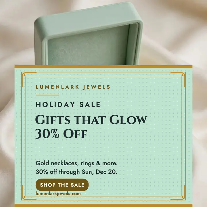 Lumenlark Jewels holiday sale shagreen post template