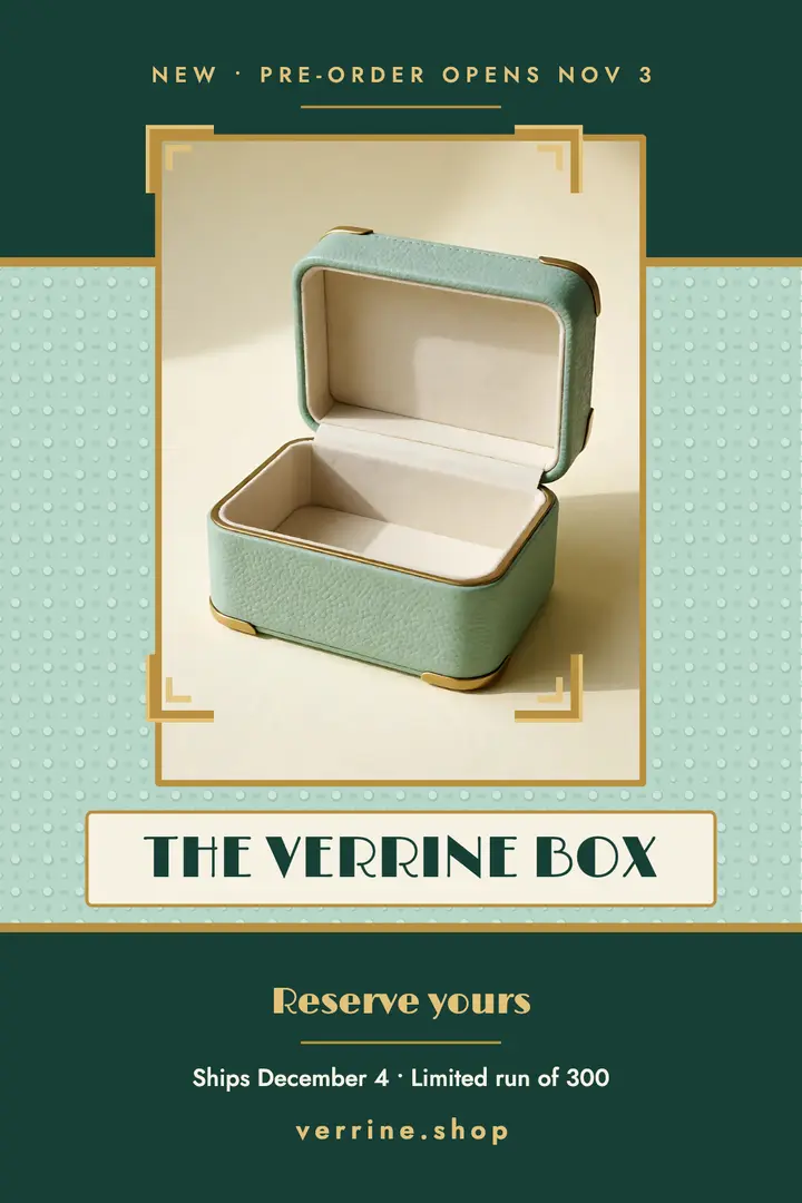 Verrine keepsake box pre-order poster: keepsake box pre-order poster template