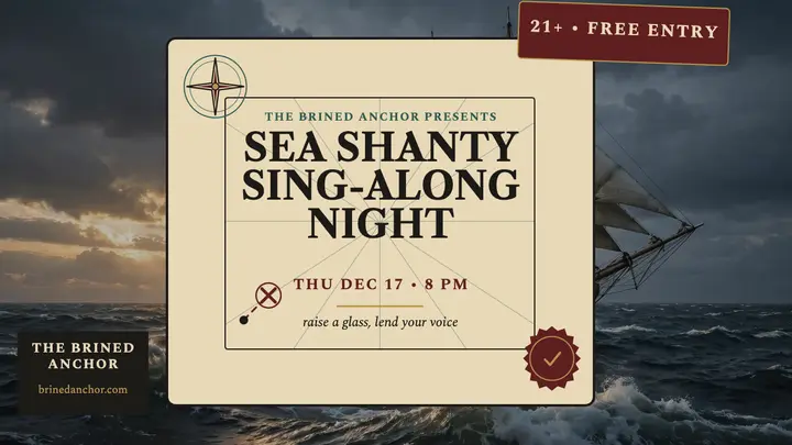 Brined Anchor shanty night thumbnail template