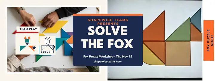 Shapewise Teams fox puzzle workshop cover template
