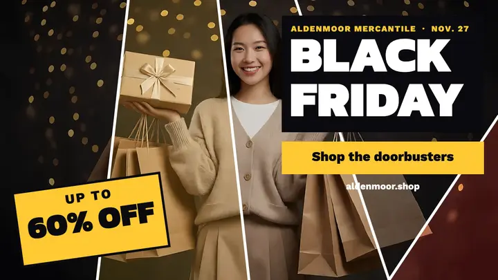 Black Friday doorbusters shard slice thumbnail template