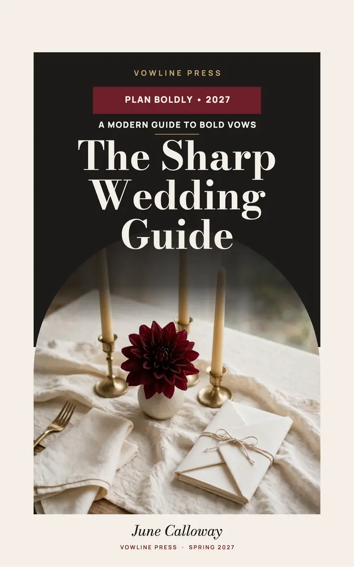 Sharp Wedding Guide ebook cover: wedding planning ebook cover template