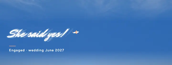 She said yes skywriting engagement cover template
