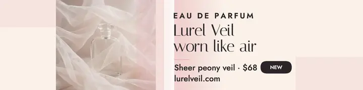 Lurel Veil sheer perfume banner template