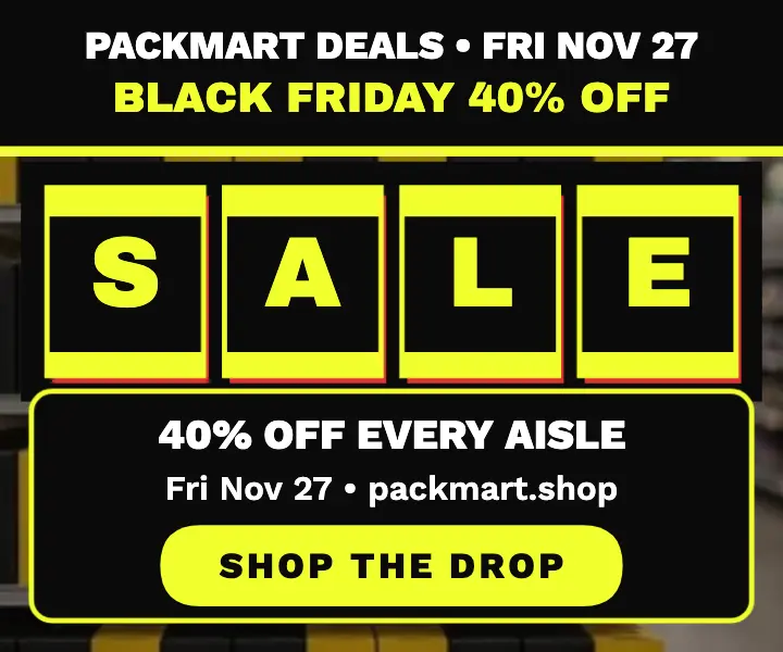 Packmart Black Friday shelf packs ad template