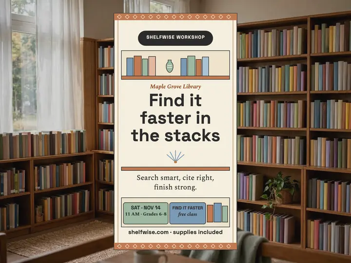 Shelfwise library skills slide template