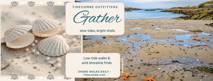 Tidecombe beachcombing shell cover template