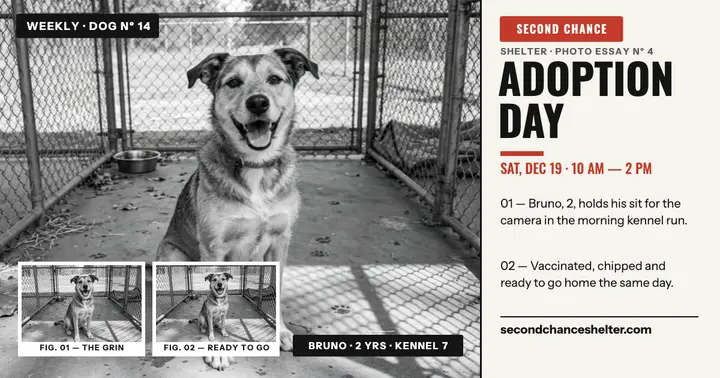 Second Chance Shelter adoption day photo essay template