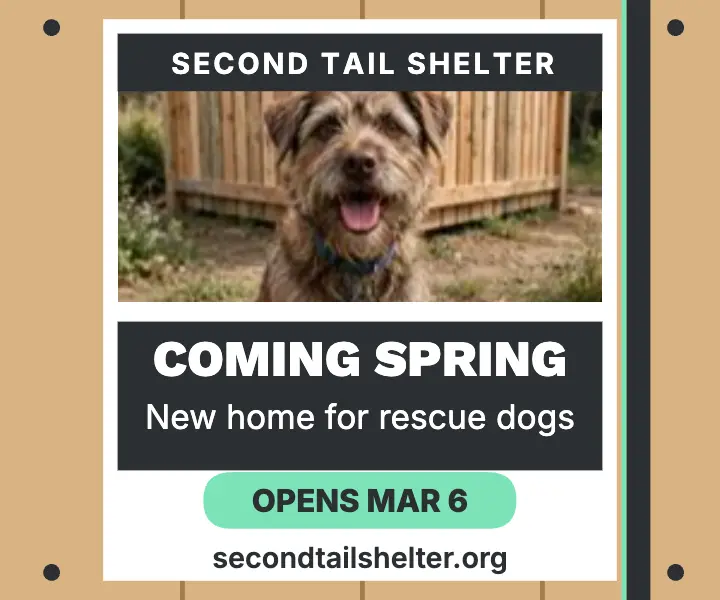 Second Tail Shelter coming soon hoarding ad template