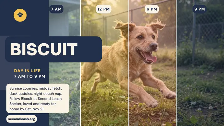 Biscuit shelter dog day slices thumbnail template