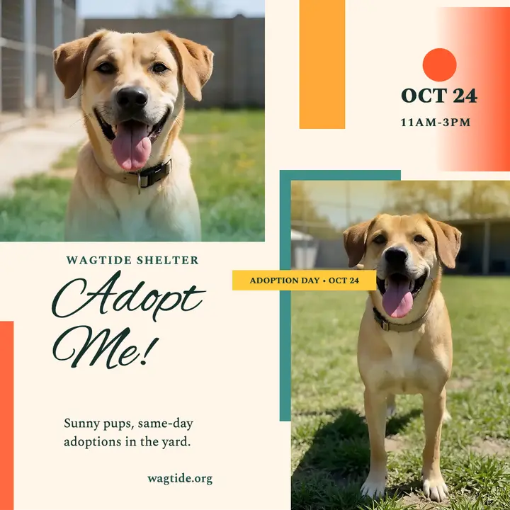 Wagtide Shelter adoption day lomo post template