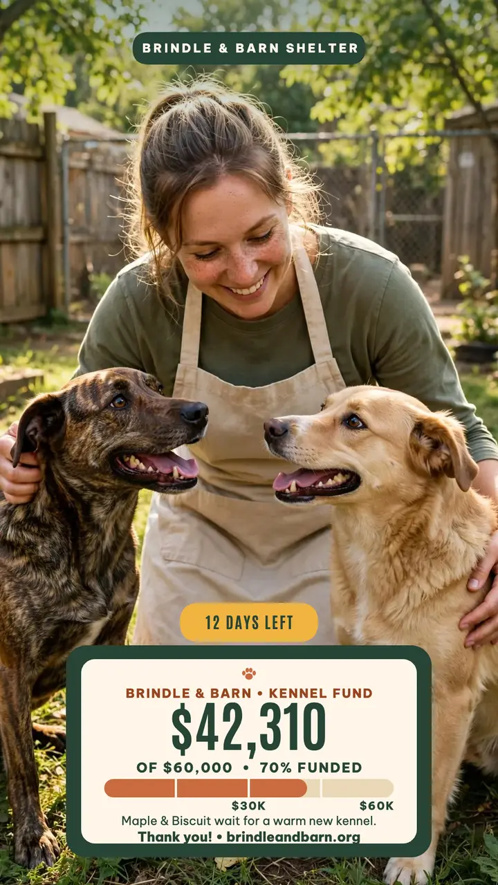 Brindle and Barn kennel fund tracker template