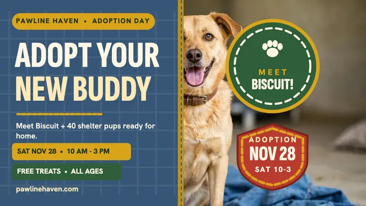 Pawline Haven adoption day patch thumbnail template