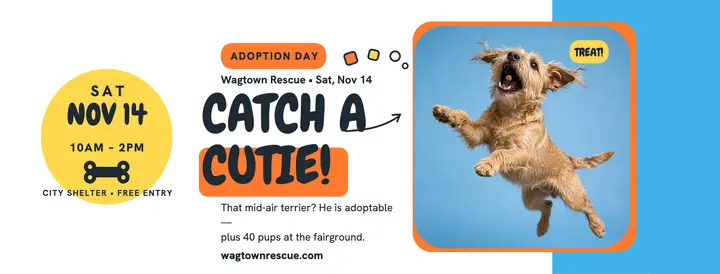 Wagtown treat-catch adoption cover template