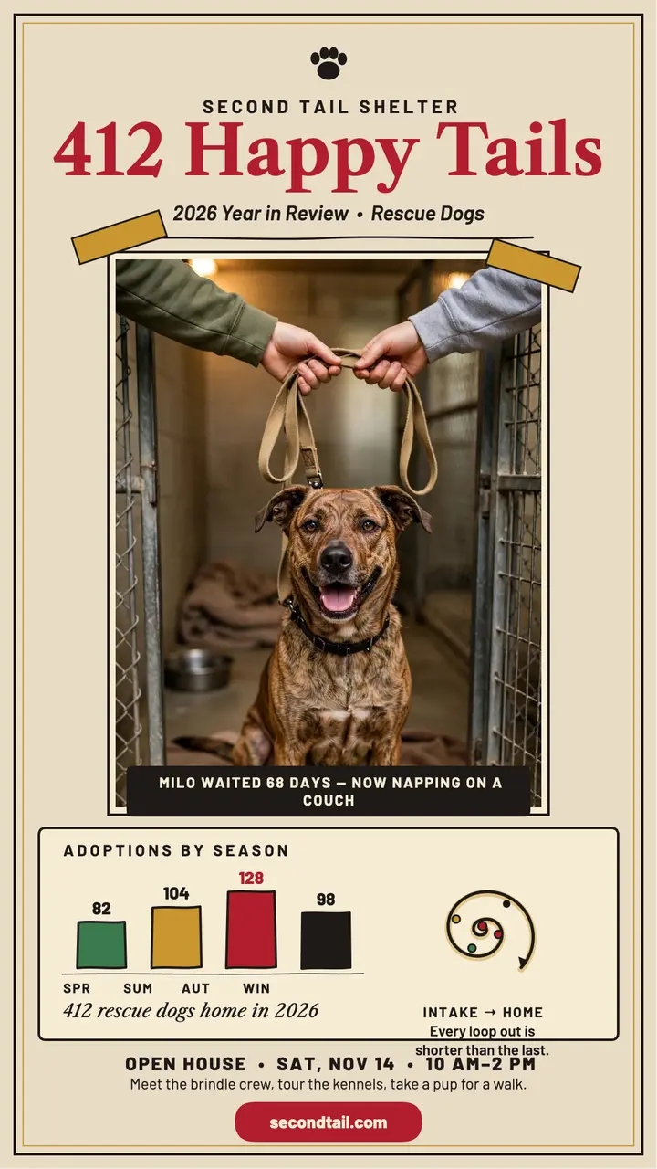 Second Tail Shelter year review story template