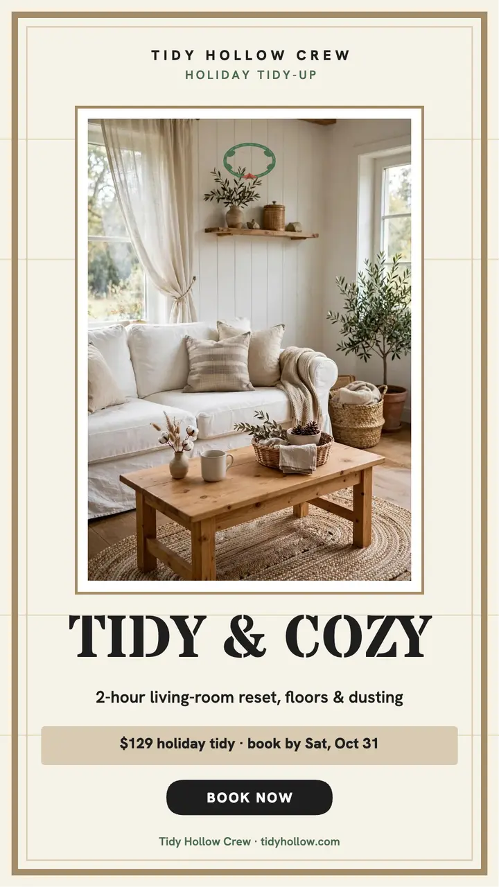 Tidy Hollow Crew holiday tidy story template