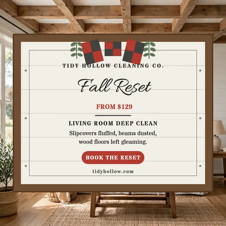 Tidy Hollow fall reset cleaner promo template